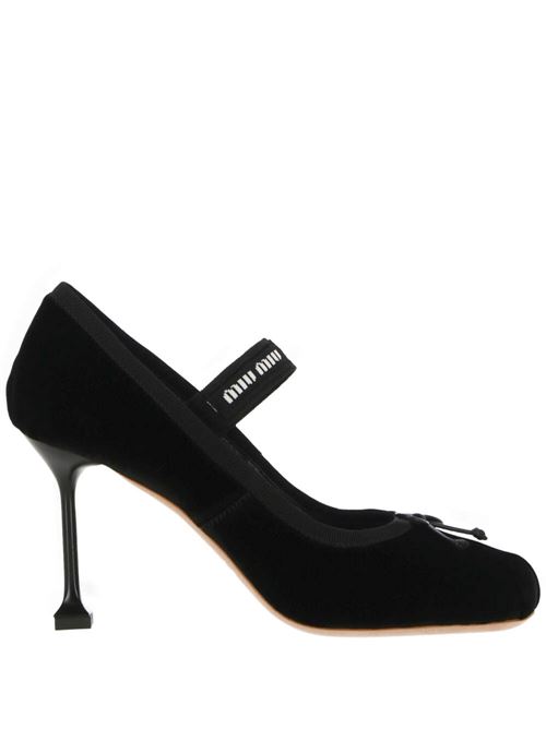 Pump in velluto nero Miu Miu | 5I793DF-DX85068F0002